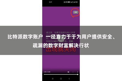 比特派数字账户  一径直力于于为用户提供安全、疏漏的数字财富解决行状
